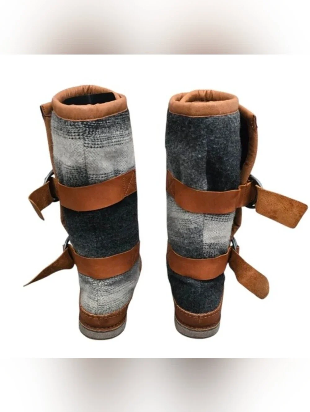 Sorel Chipahko Women's Boots 9 Combo Wool & Leather Knee-High Southwestern